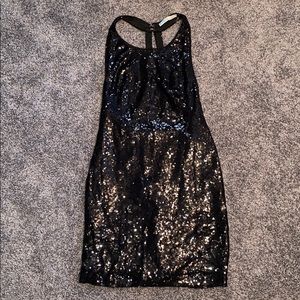 Black sequence dress